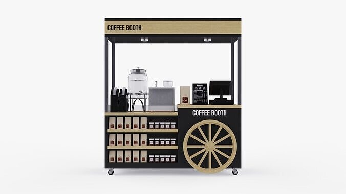 Coffee Booth V2 3D model