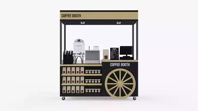 Coffee Booth V2 3D model