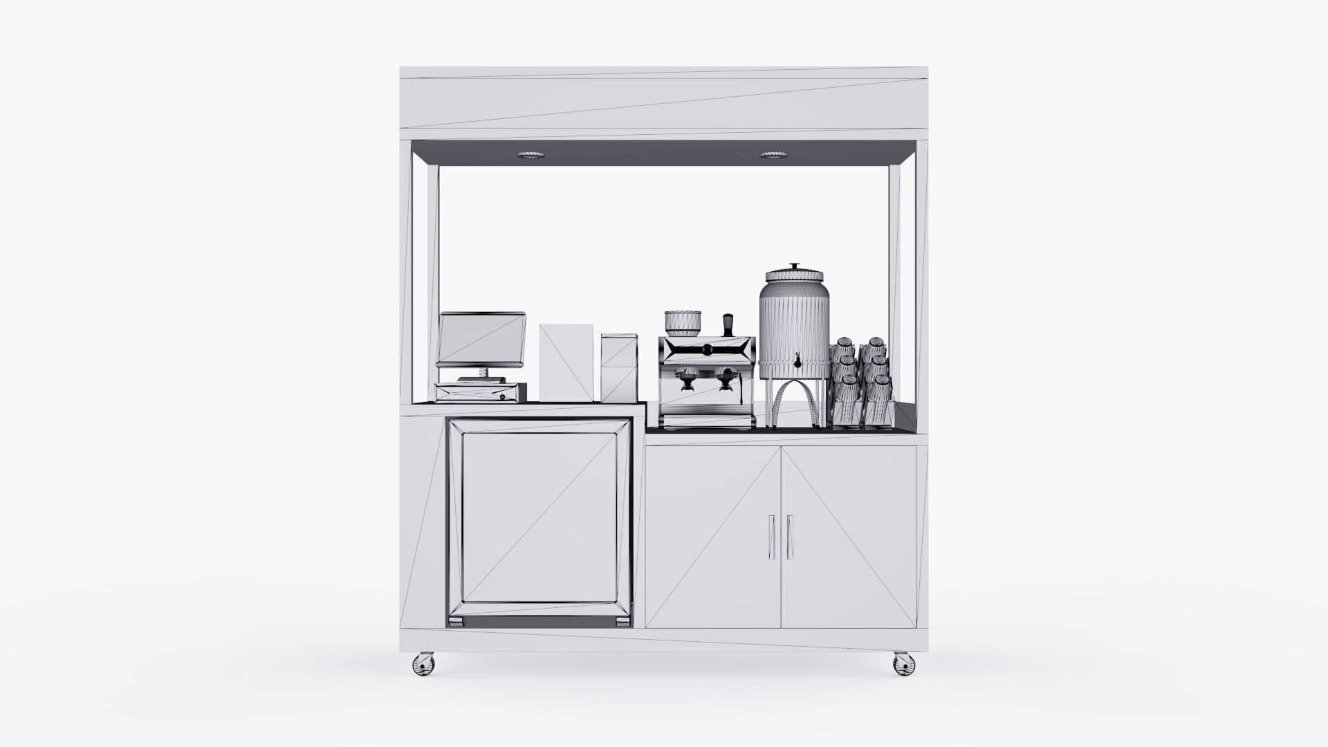 Coffee Booth V2 3D model_7