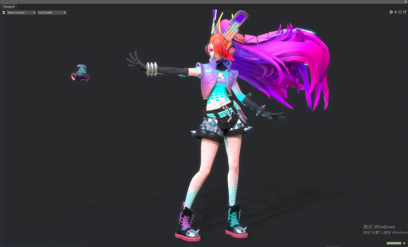 Electronic girl Low-poly 3D model_16