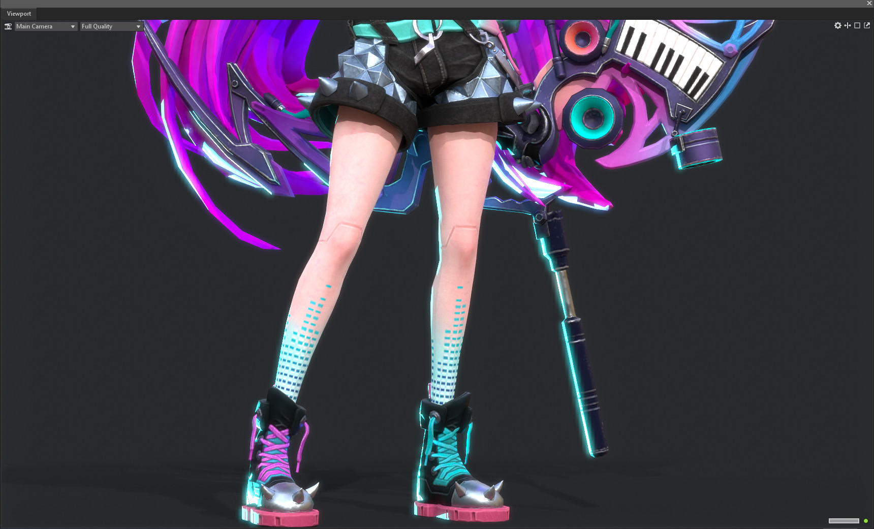 Electronic girl Low-poly 3D model_11