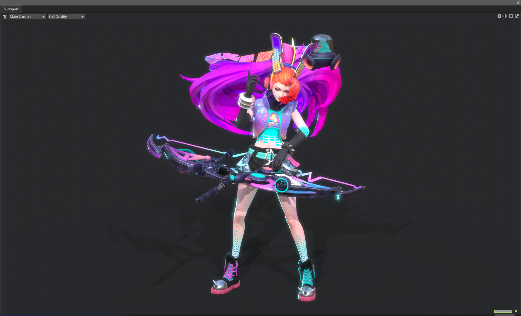 Electronic girl Low-poly 3D model_32