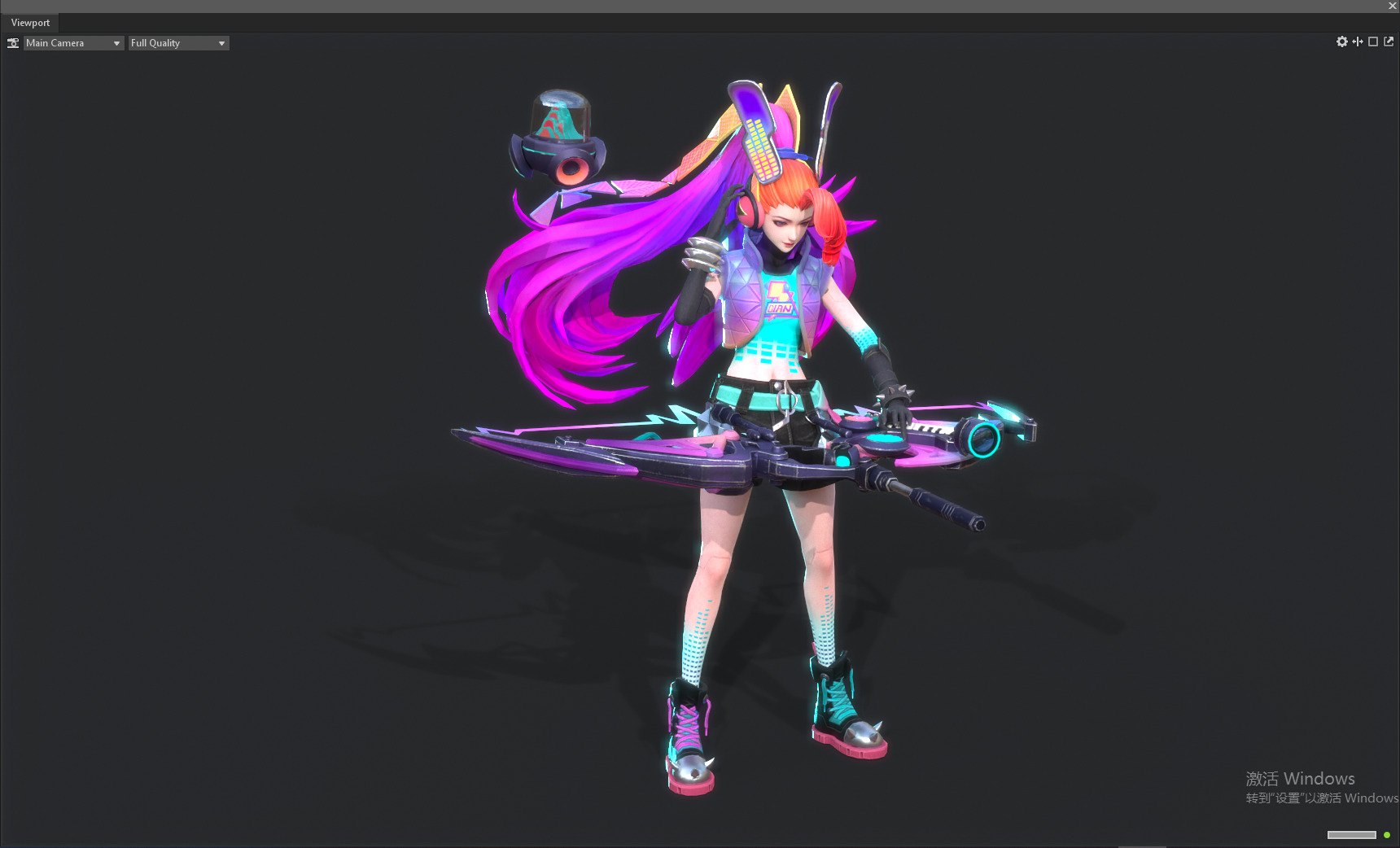 Electronic girl Low-poly 3D model_9