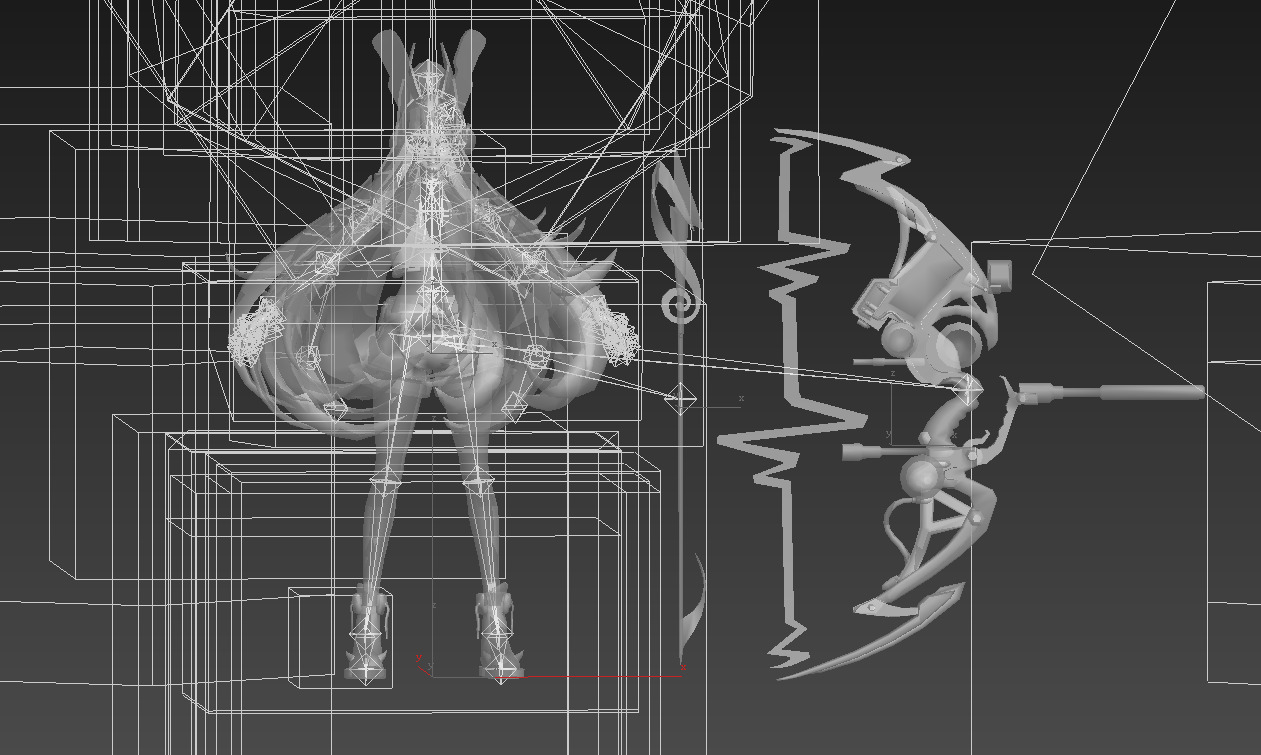 Electronic girl Low-poly 3D model_26