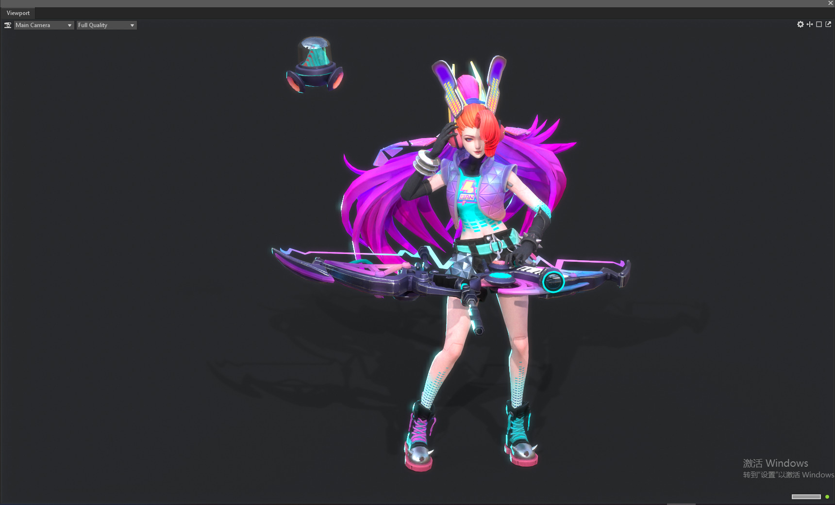 Electronic girl Low-poly 3D model_8