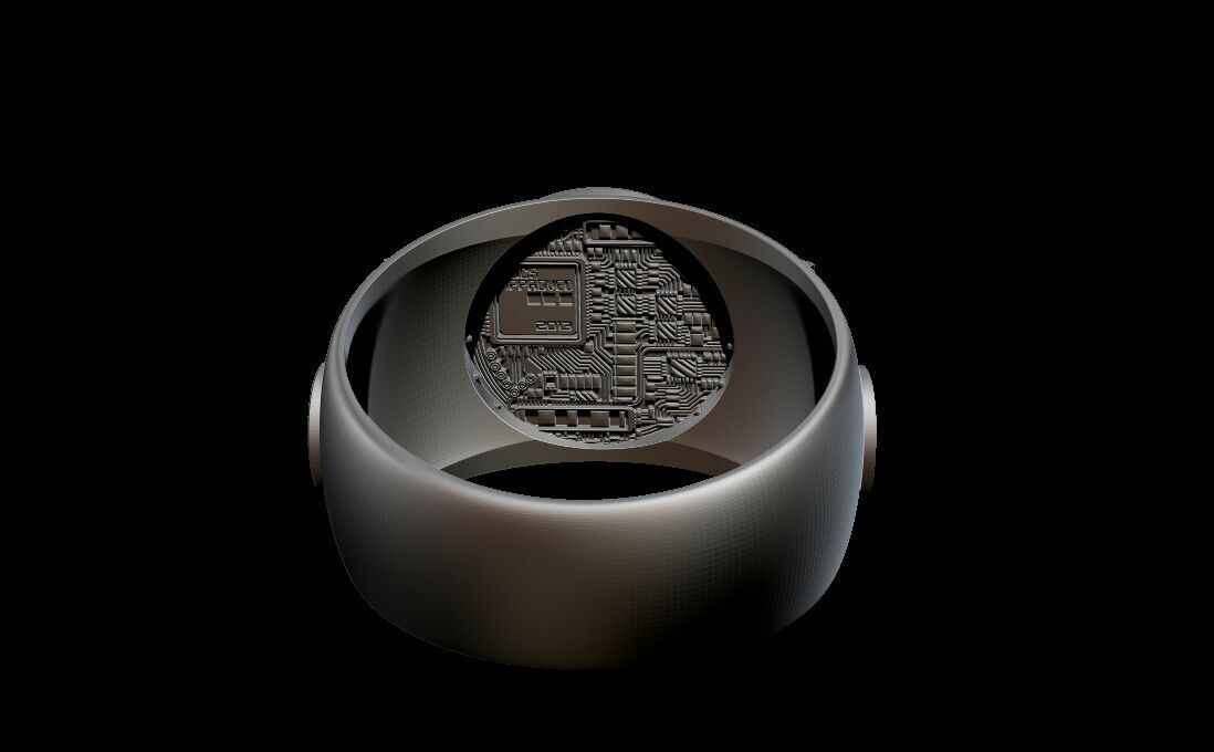 Bitcoin ring 3D print model_7