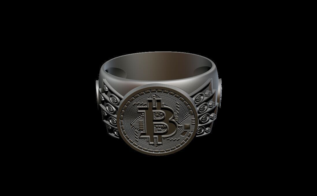 Bitcoin ring 3D print model_5