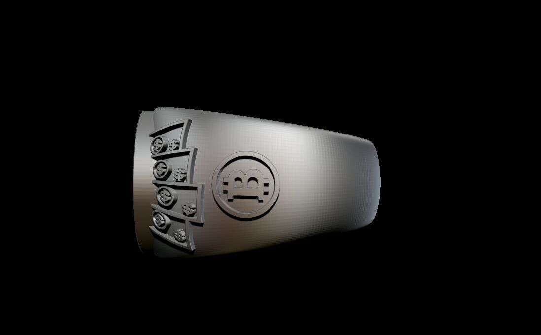 Bitcoin ring 3D print model_6