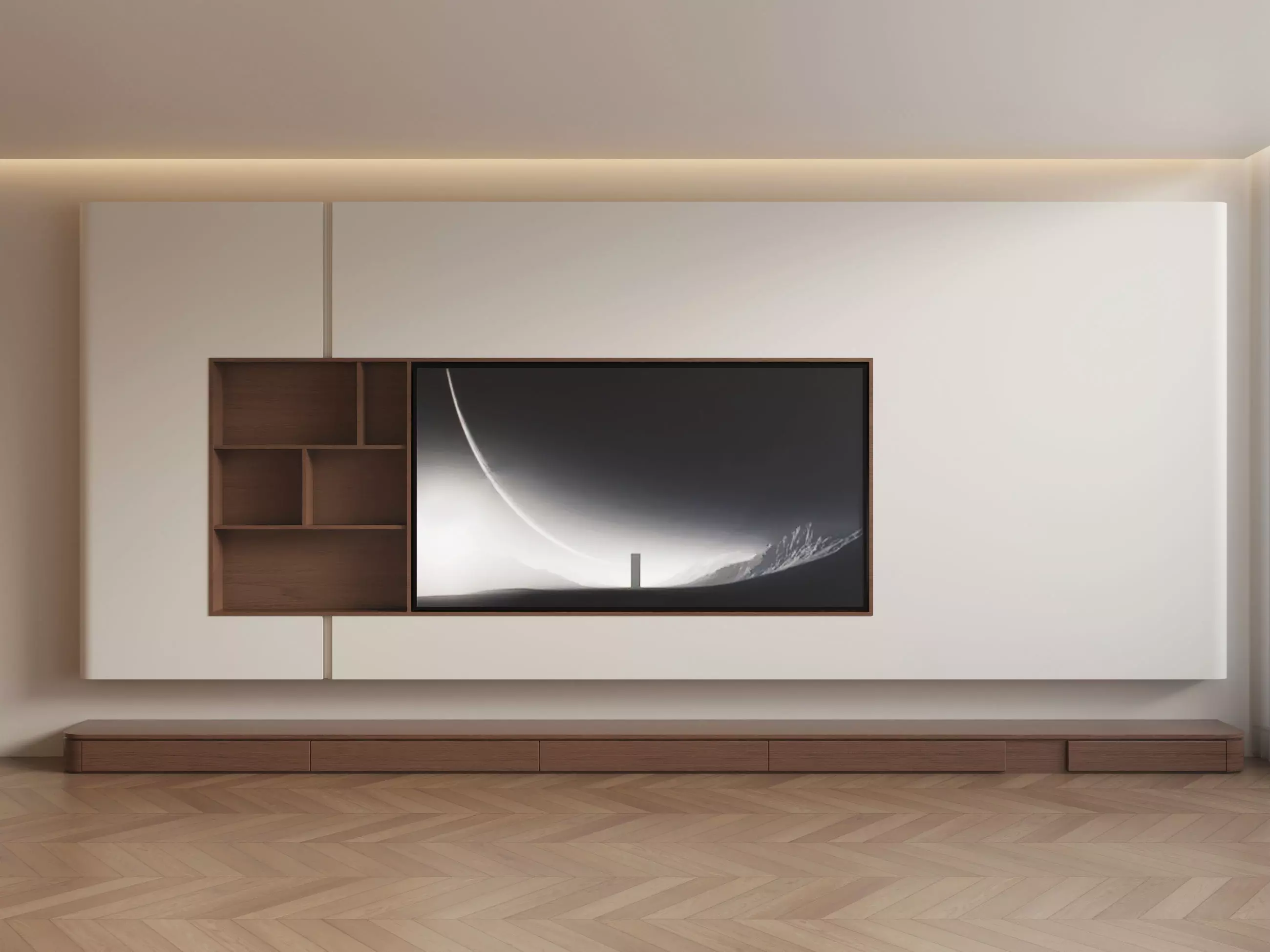 The television background wall 3D model_0