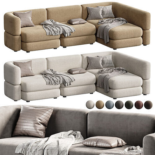Modular sofa Brera 7 3D model