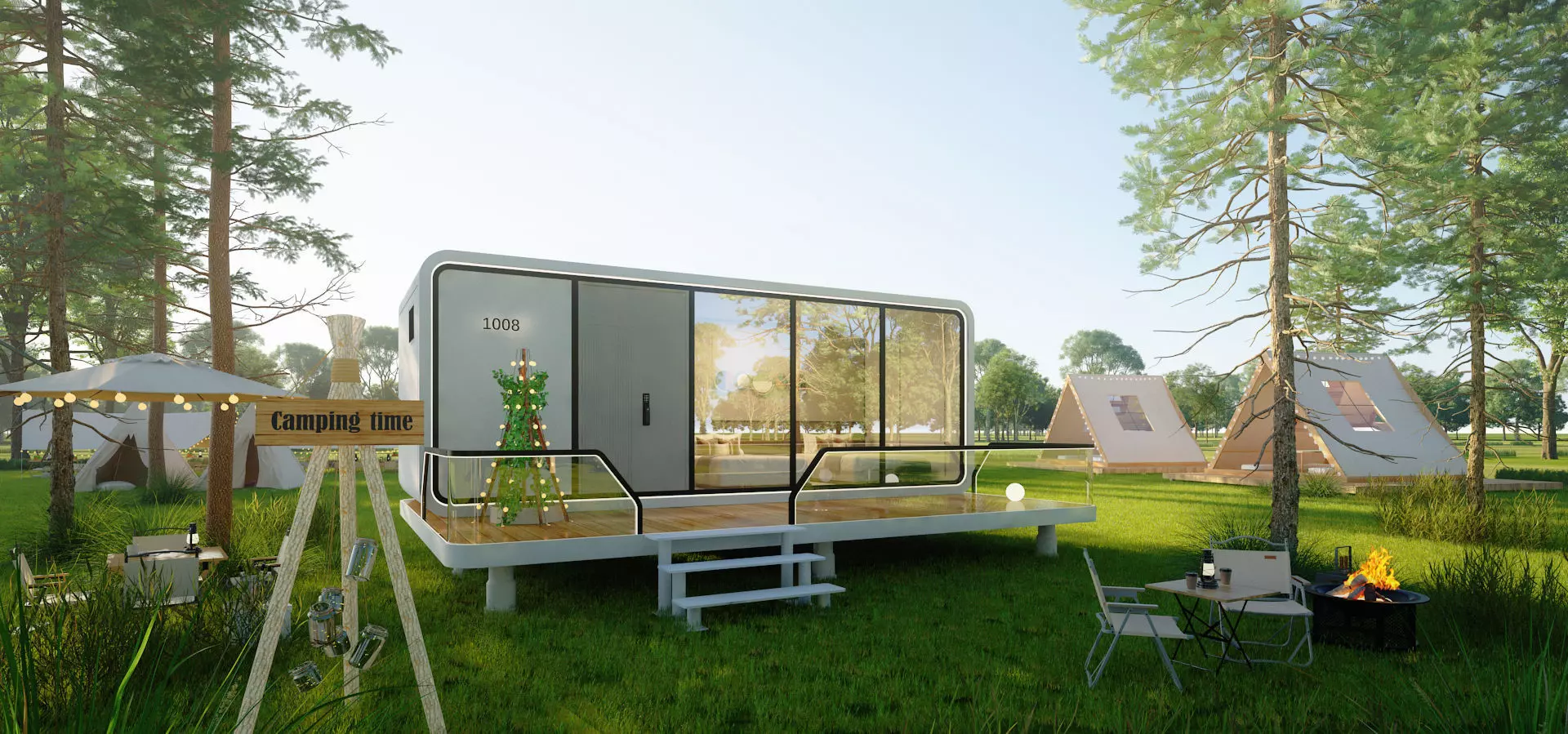 Space Cabin Homestay 3D model_0