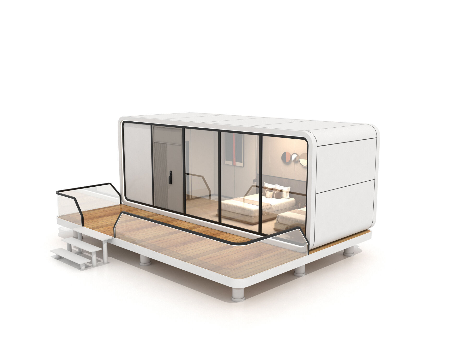 Space Cabin Homestay 3D model_3
