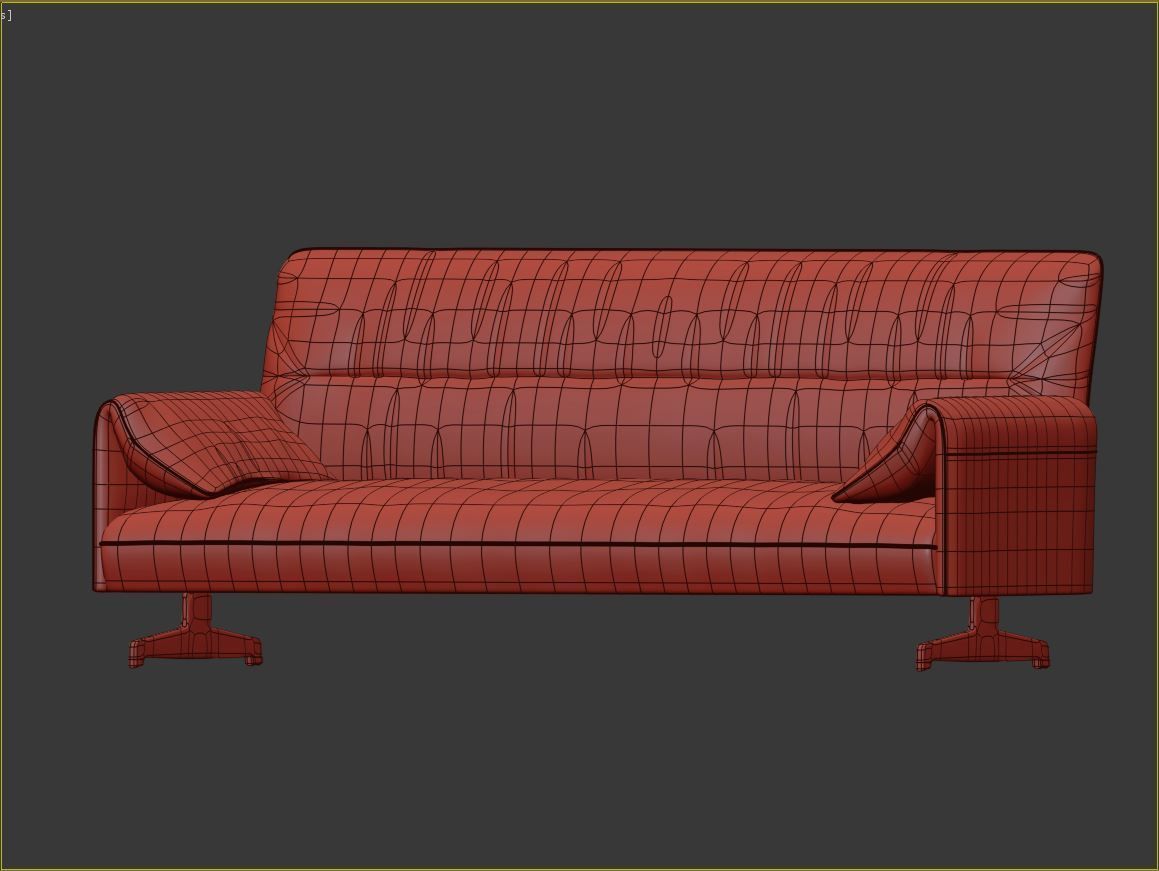  Double sofa 3D print model_2