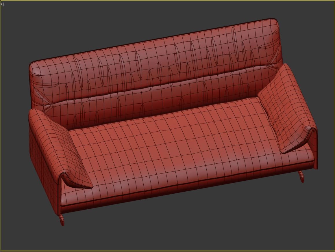  Double sofa 3D print model_1