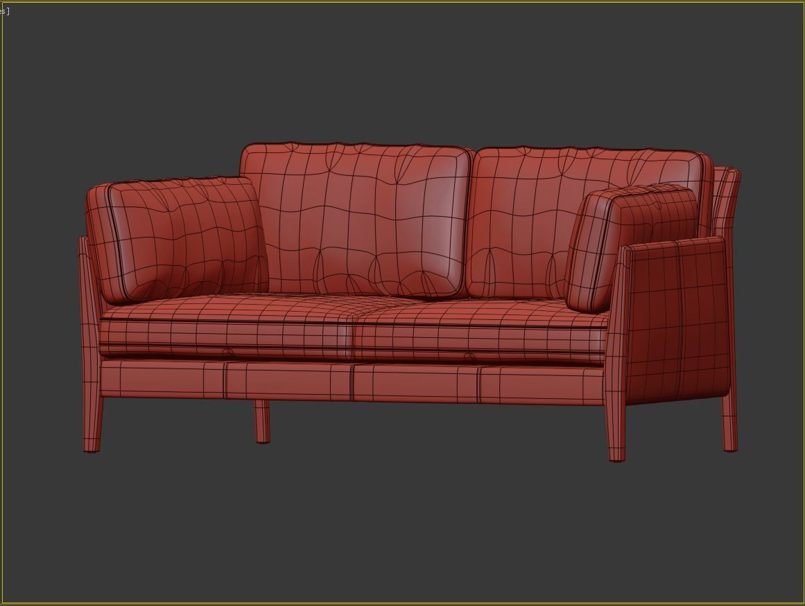 Double sofa 3D print model_1
