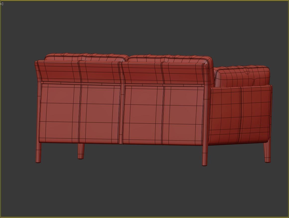 Double sofa 3D print model_2