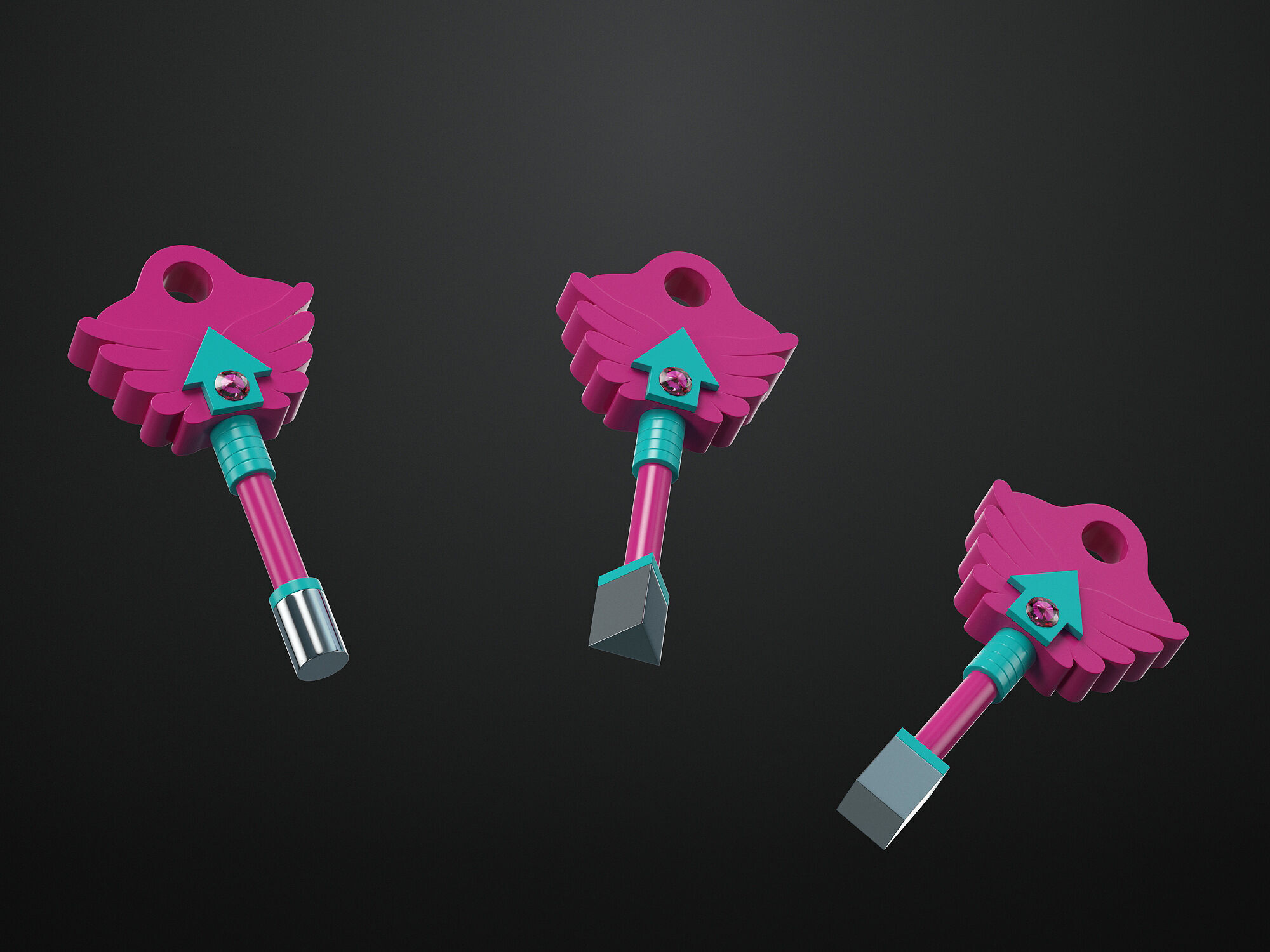 Squid Game season 3 knife and key  3D model_4