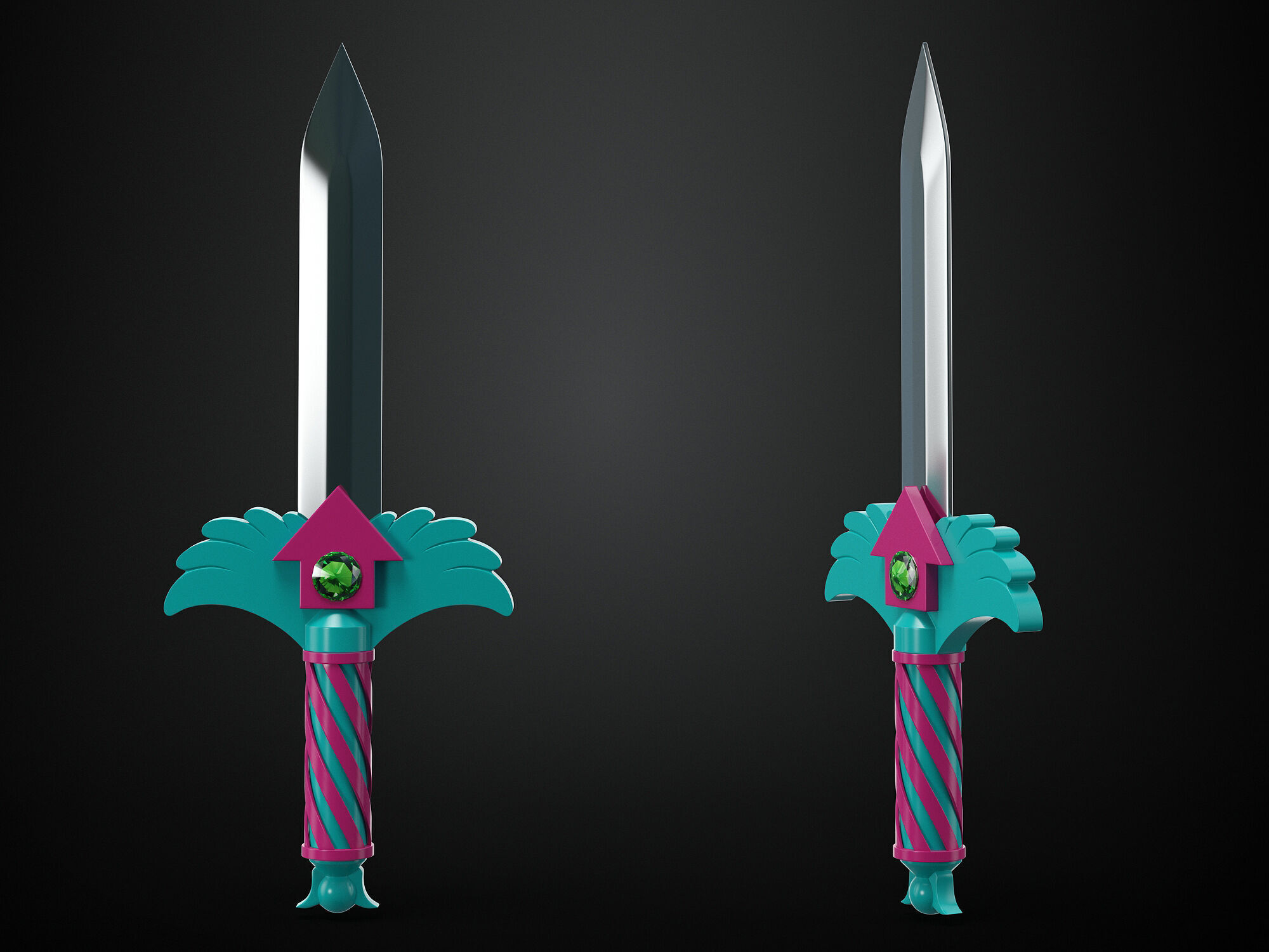 Squid Game season 3 knife and key  3D model_2