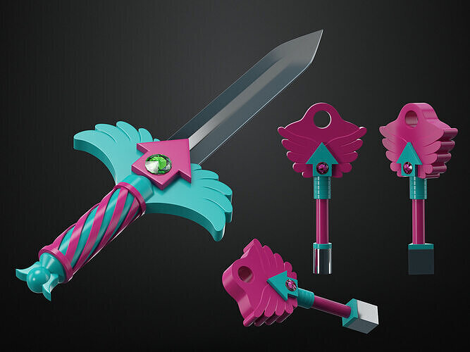 Squid Game season 3 knife and key  3D model