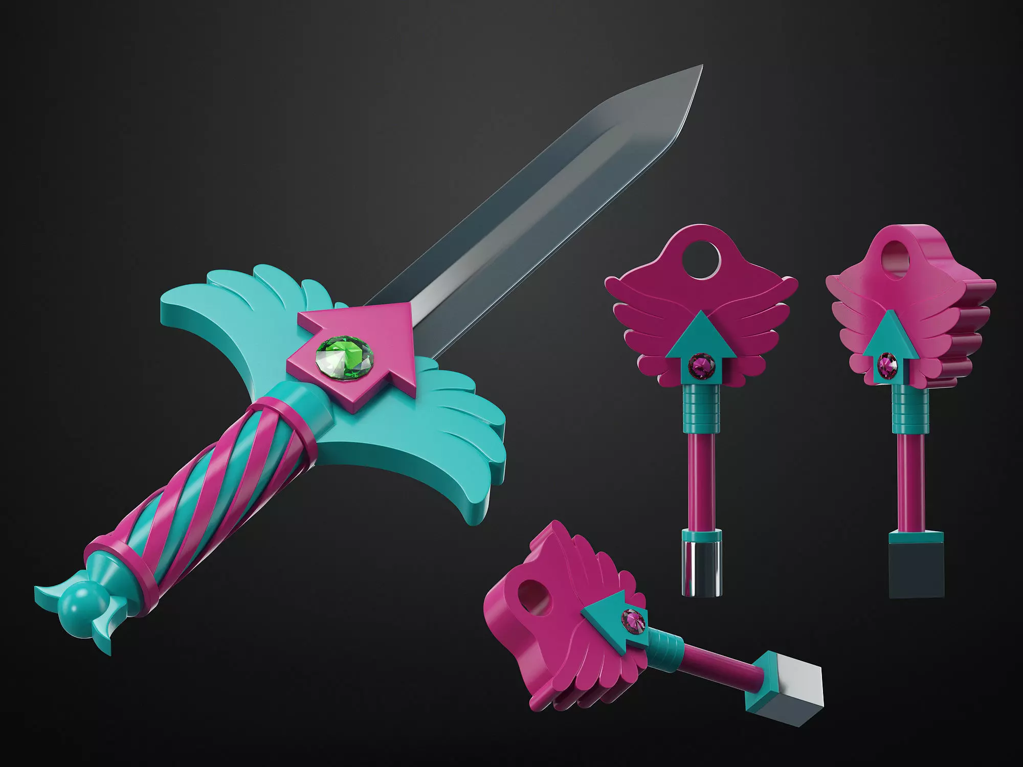 Squid Game season 3 knife and key  3D model_0