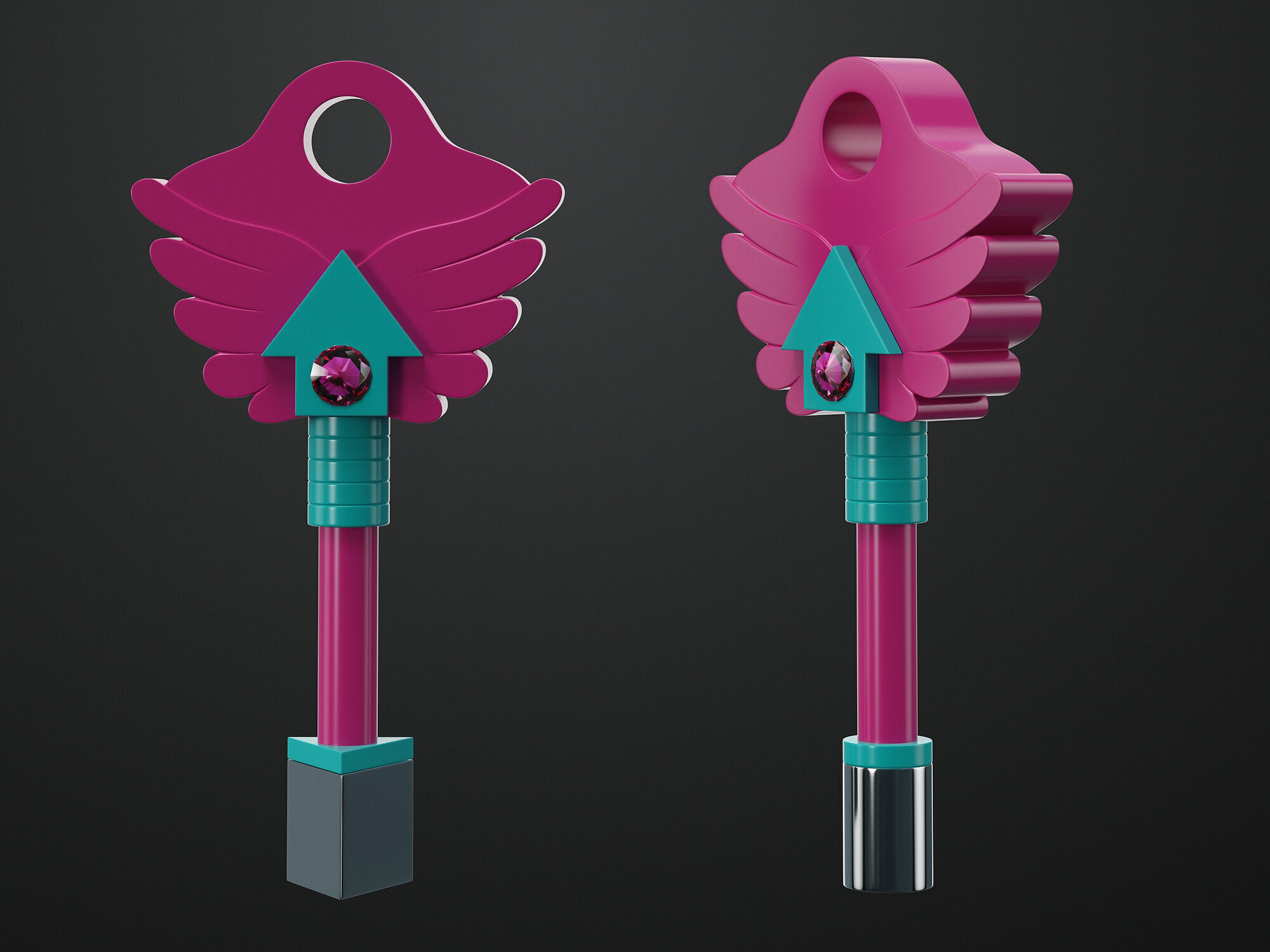 Squid Game season 3 knife and key  3D model_5