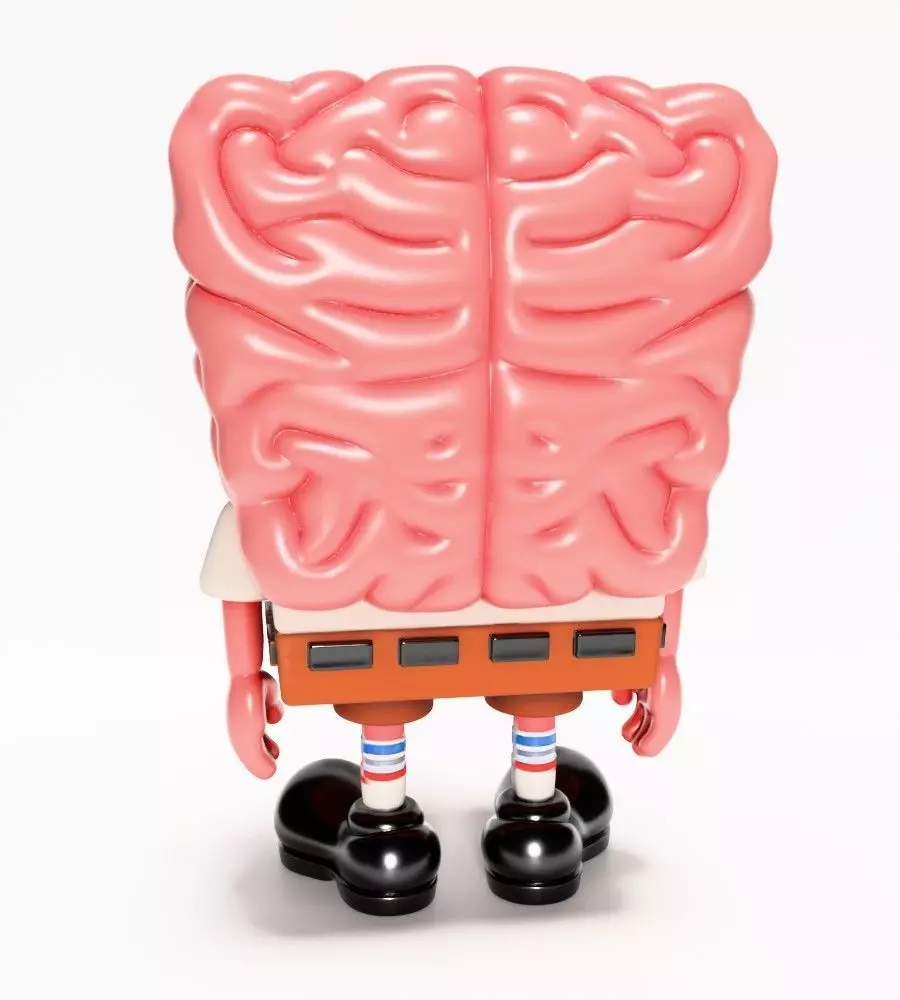SpongeBob SquarePants Slime Brain toy 3D print model_11