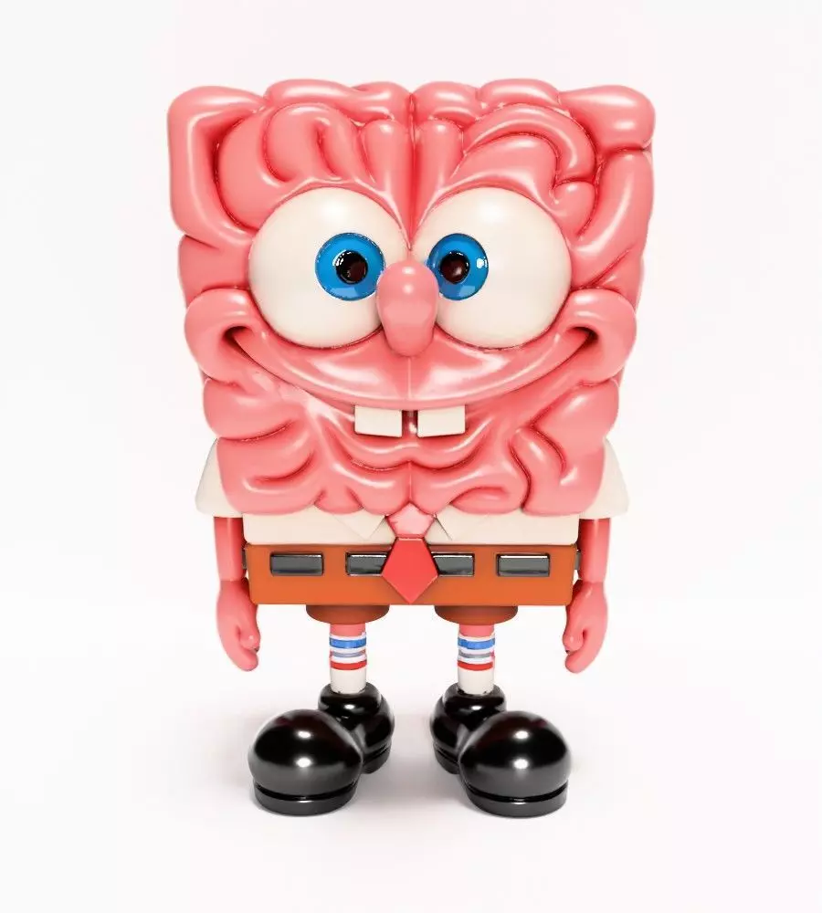 SpongeBob SquarePants Slime Brain toy 3D print model_1