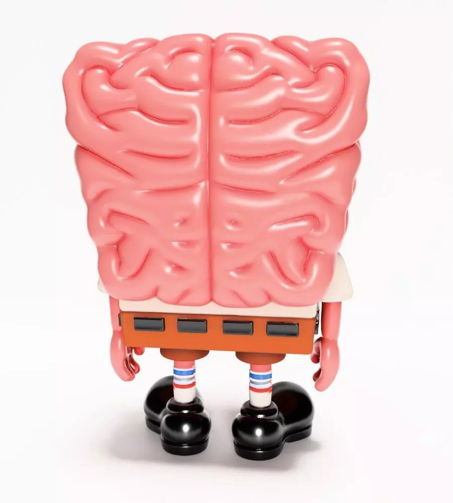 SpongeBob SquarePants Slime Brain toy 3D print model_12
