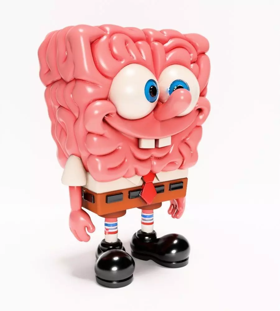 SpongeBob SquarePants Slime Brain toy 3D print model_20