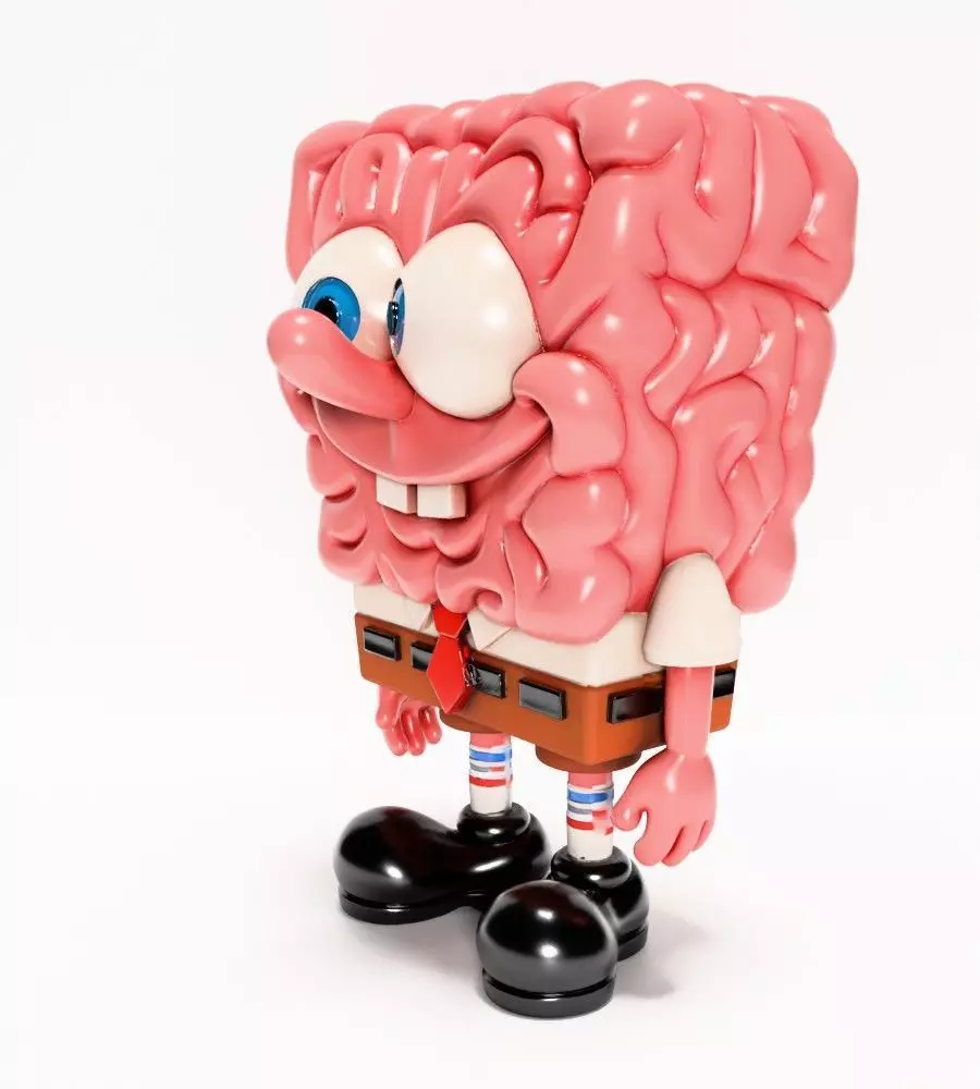 SpongeBob SquarePants Slime Brain toy 3D print model_4