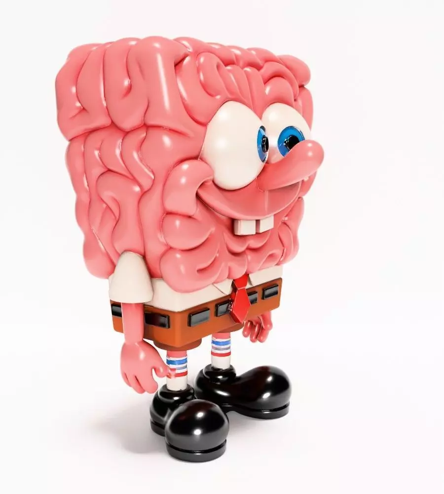 SpongeBob SquarePants Slime Brain toy 3D print model_19