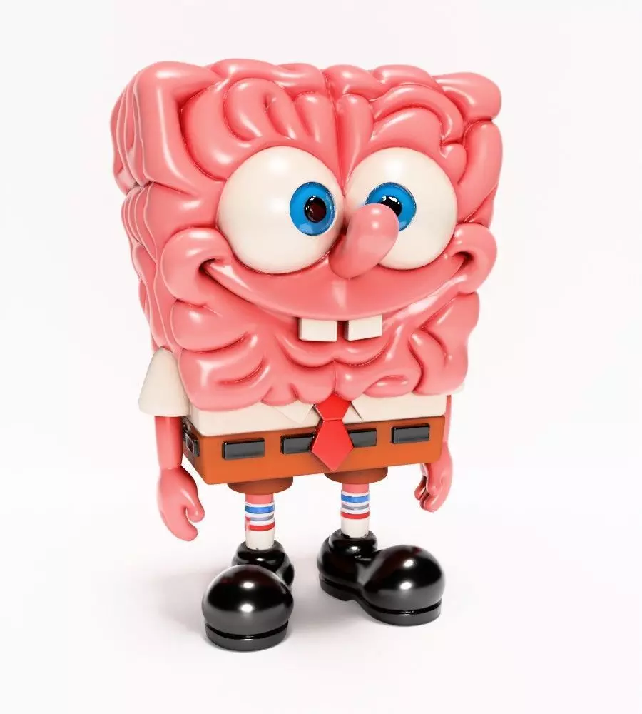 SpongeBob SquarePants Slime Brain toy 3D print model_21