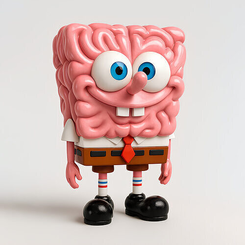 SpongeBob SquarePants Slime Brain toy 3D print model