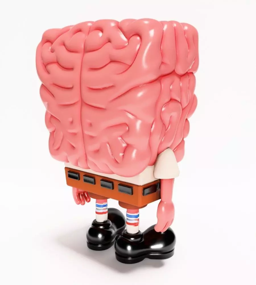 SpongeBob SquarePants Slime Brain toy 3D print model_14