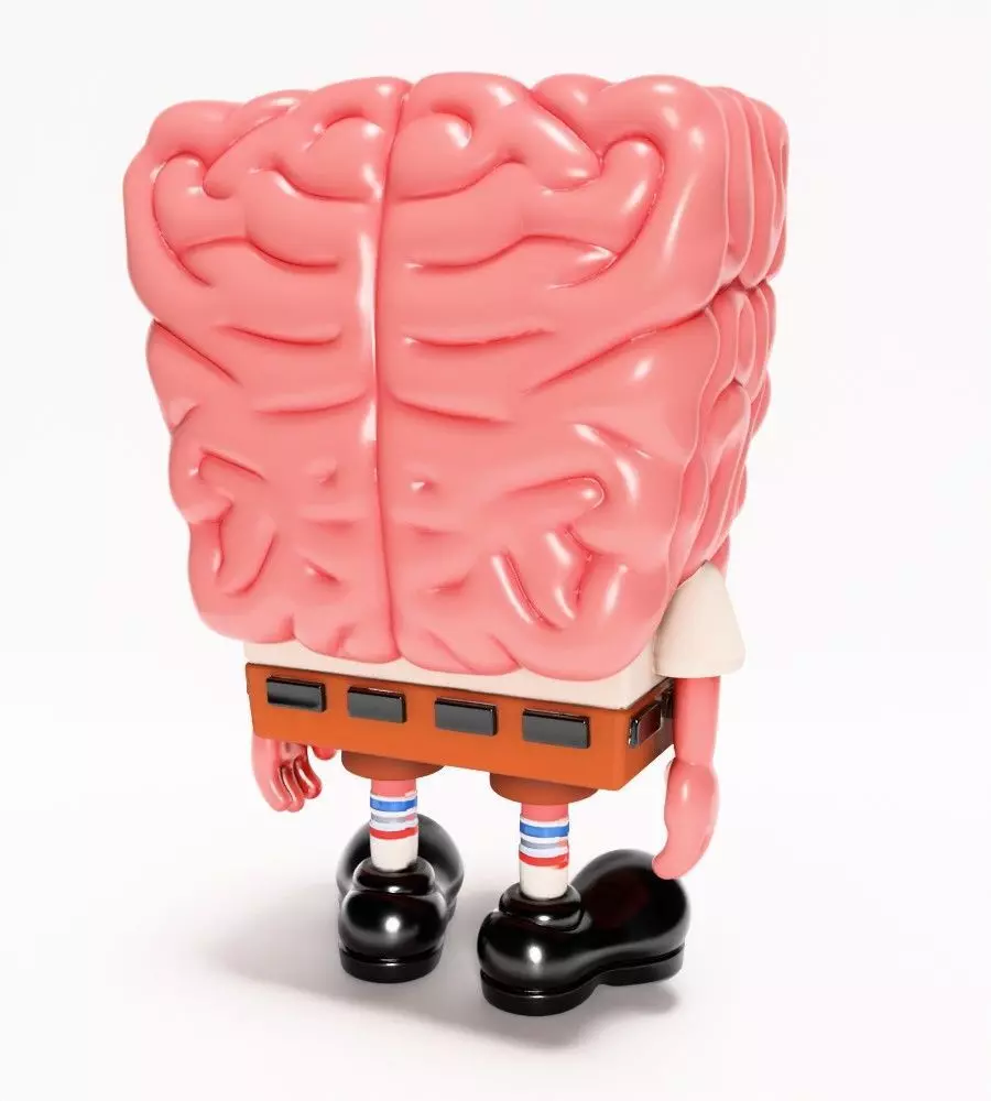SpongeBob SquarePants Slime Brain toy 3D print model_13