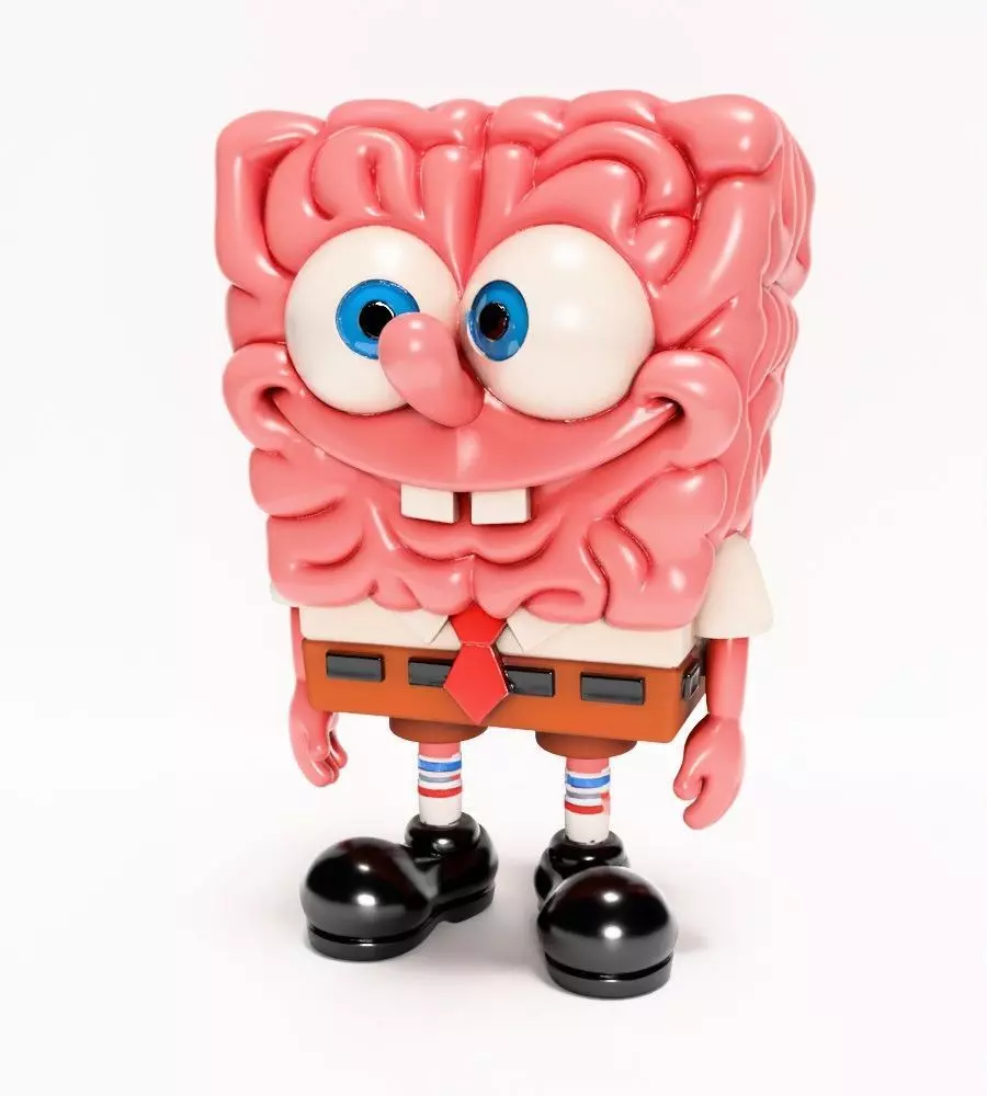 SpongeBob SquarePants Slime Brain toy 3D print model_2
