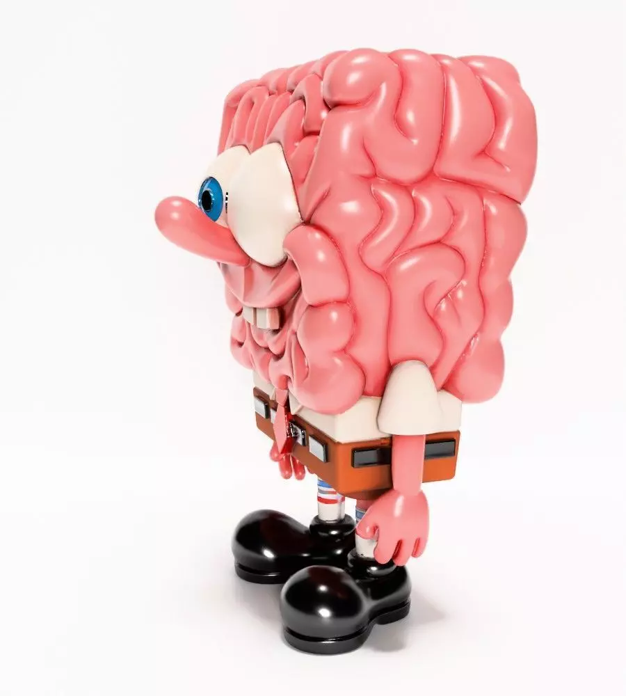 SpongeBob SquarePants Slime Brain toy 3D print model_5