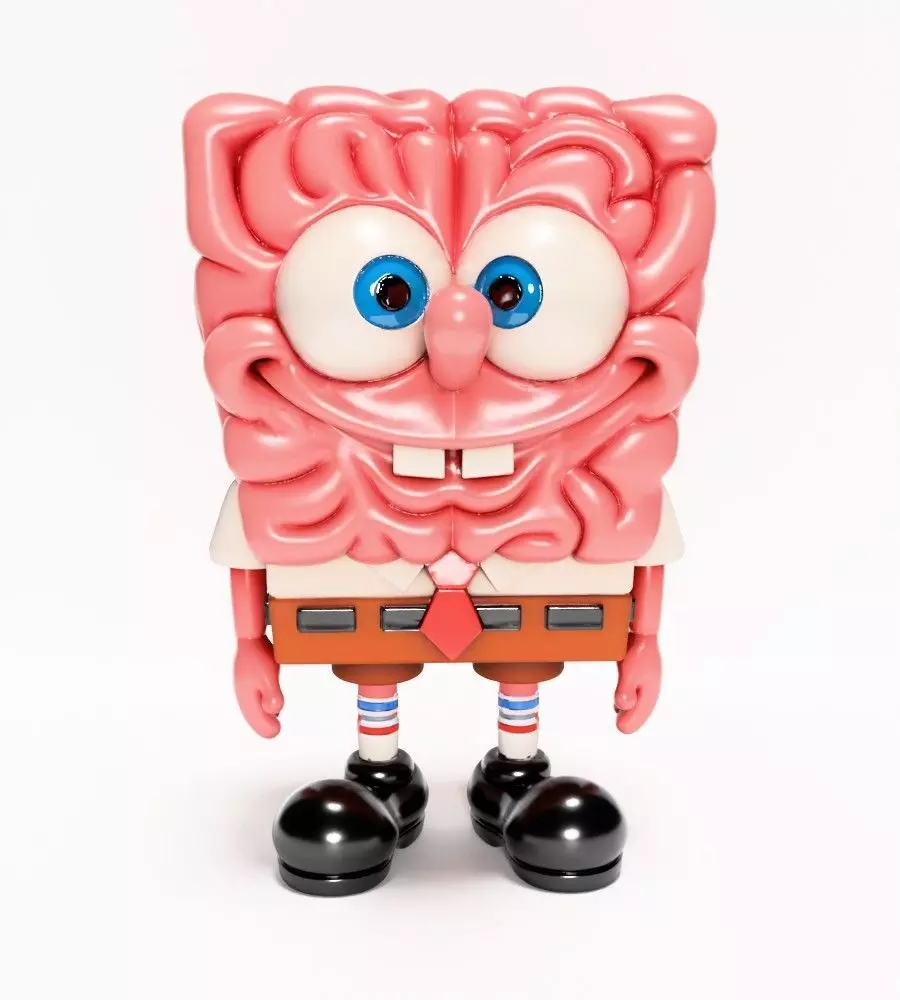 SpongeBob SquarePants Slime Brain toy 3D print model_22