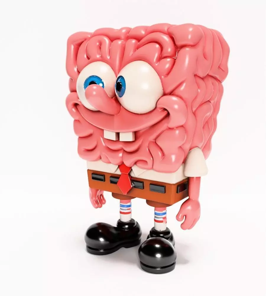 SpongeBob SquarePants Slime Brain toy 3D print model_3