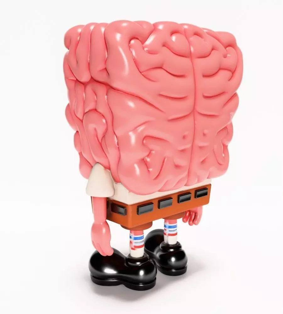 SpongeBob SquarePants Slime Brain toy 3D print model_9