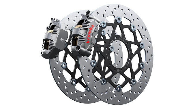 Brembo GP4RS Caliper and Disc 3D model