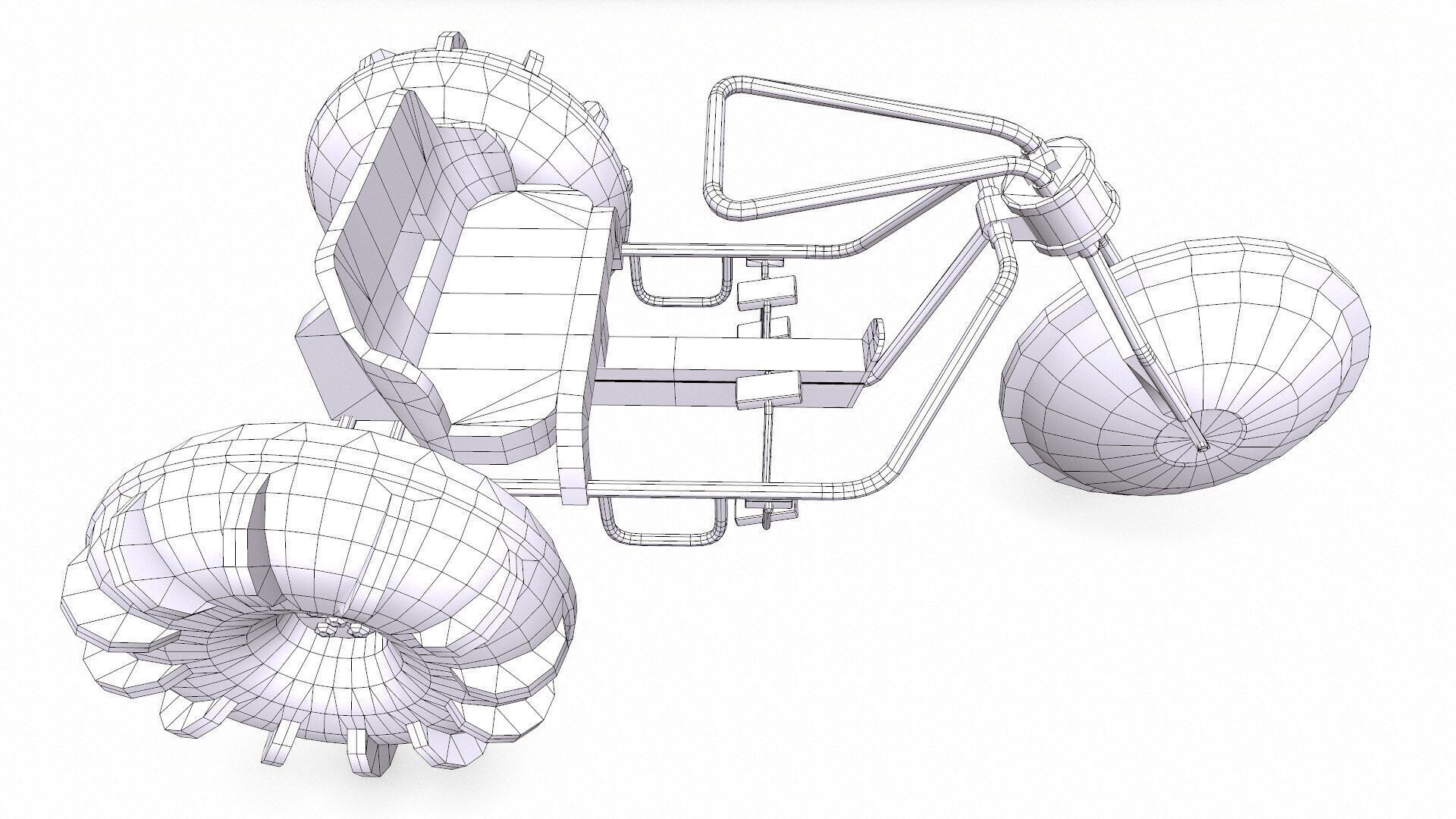 Water Trike Low-poly PBR Low-poly 3D model_58