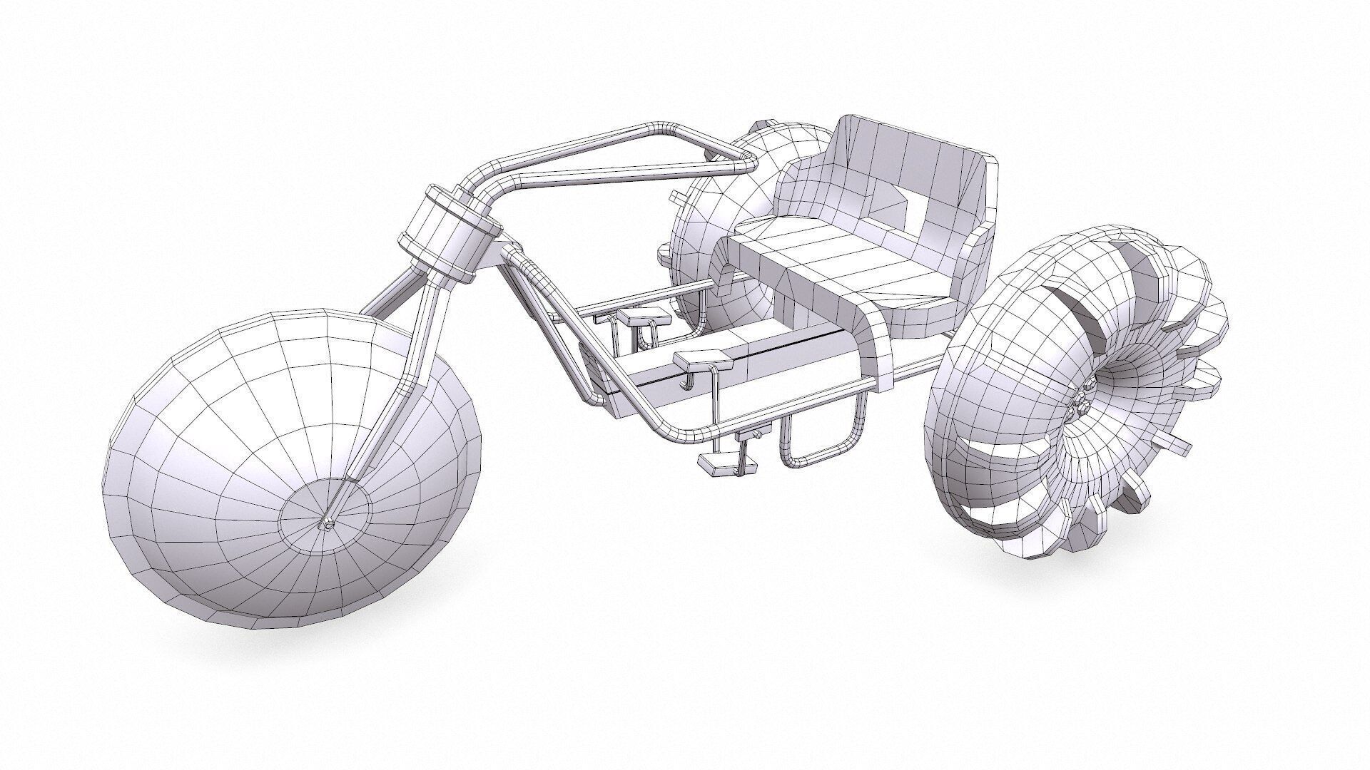 Water Trike Low-poly PBR Low-poly 3D model_54