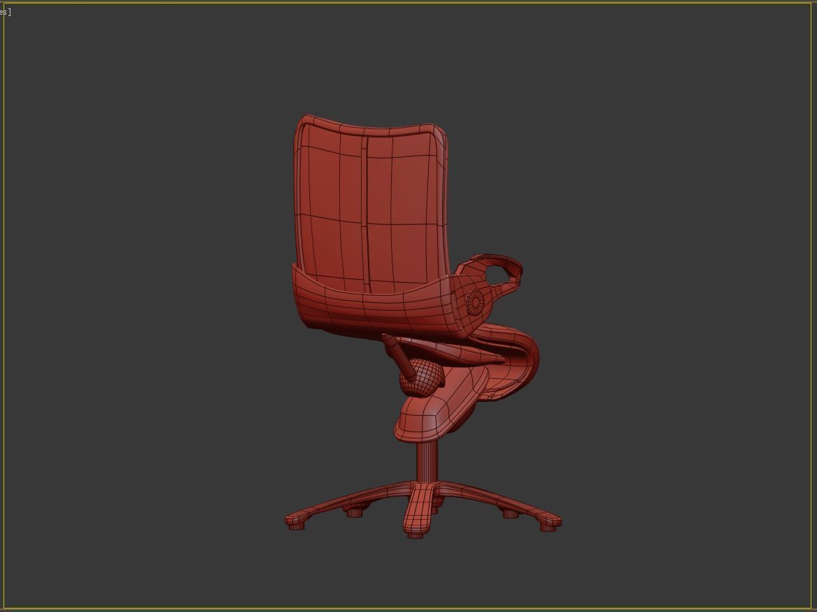 Ergonomic chair 3D print model_4