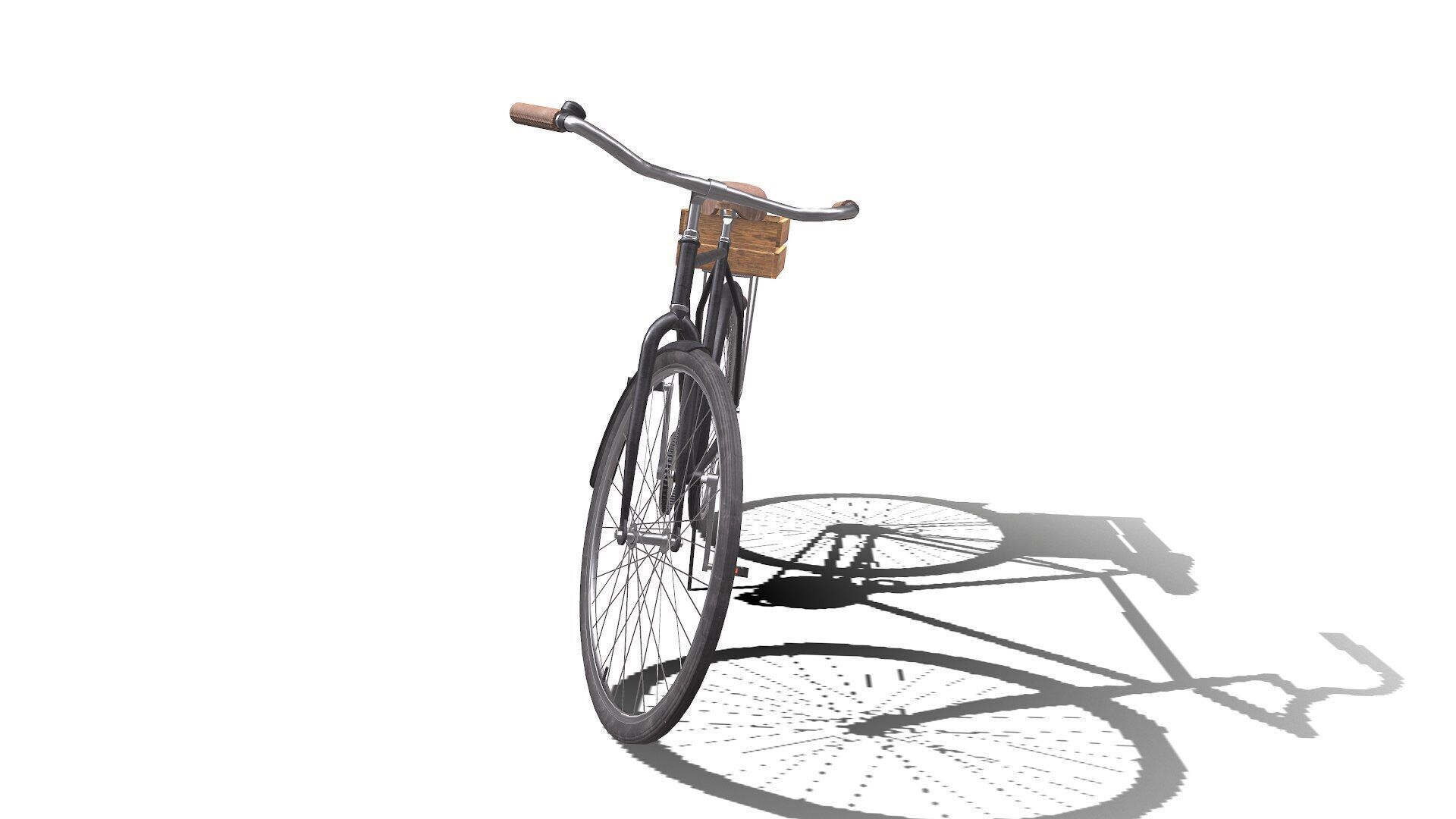 Old Bicycle Low-poly PBR Low-poly 3D model_12