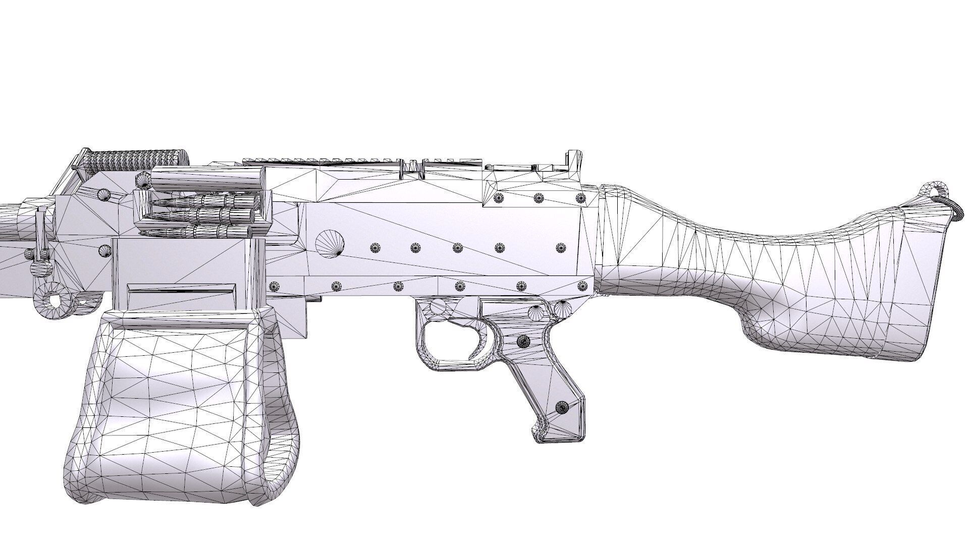 KSP 58 Machine Gun Low-poly PBR Low-poly 3D model_30