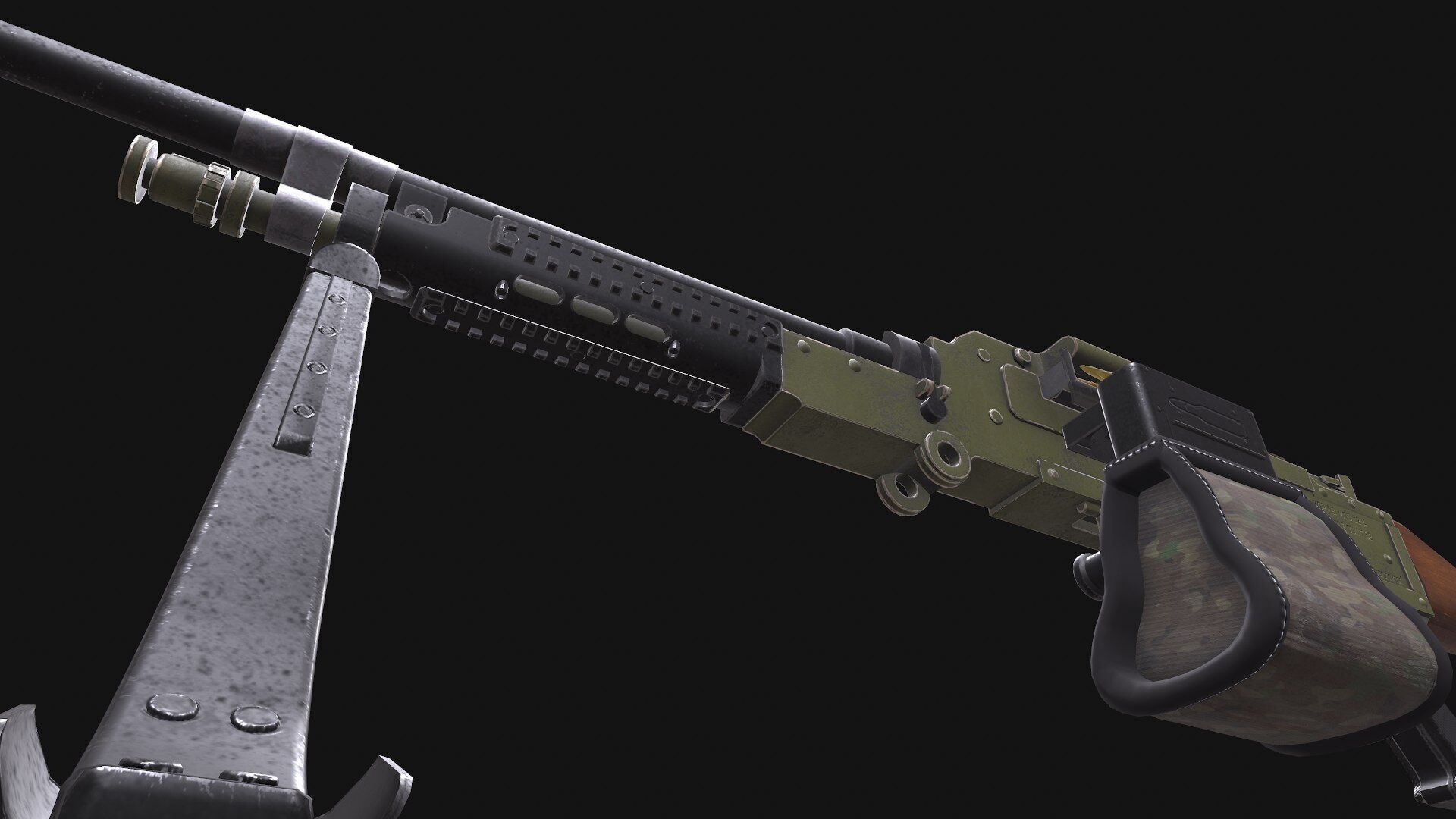 KSP 58 Machine Gun Low-poly PBR Low-poly 3D model_26