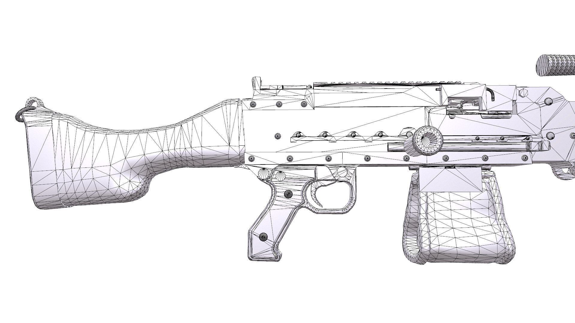 KSP 58 Machine Gun Low-poly PBR Low-poly 3D model_29