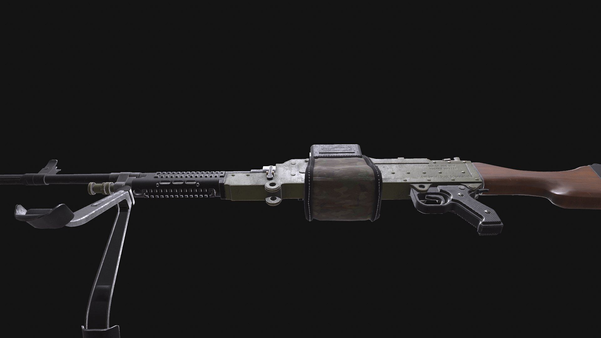 KSP 58 Machine Gun Low-poly PBR Low-poly 3D model_22