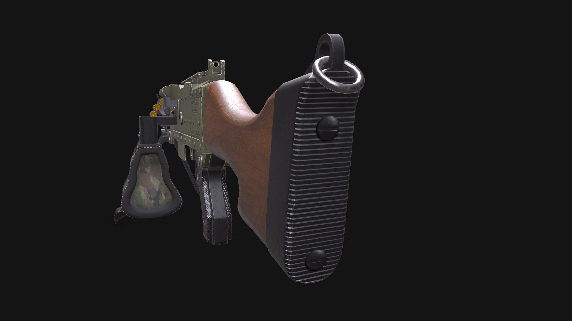 KSP 58 Machine Gun Low-poly PBR Low-poly 3D model_8